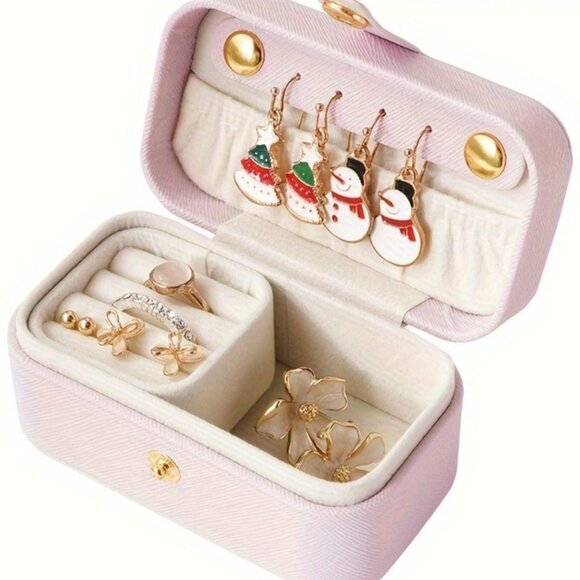 1pc Portable Jewelry Organizer Jewelry Box For Rings, Pendants, Earrings - Picture 1 of 11